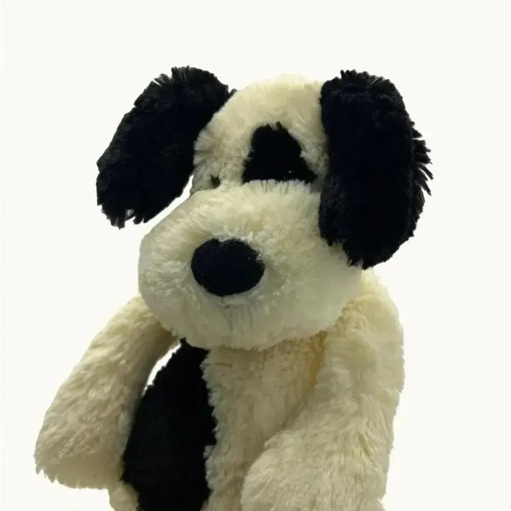 Jellycat‎ Bashful Black & Cream Puppy Dog Lovey medium